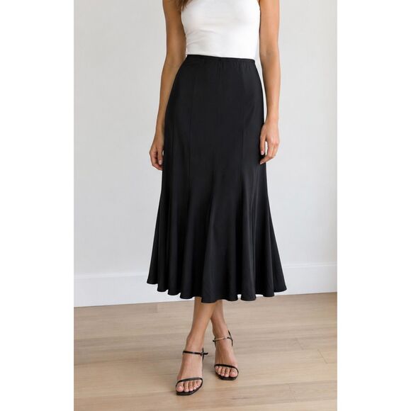 Joseph Ribkoff Elegant Black A-Line Skirt