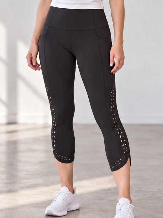 Athleta Salutation Laser Cut 7/8 Tight Black