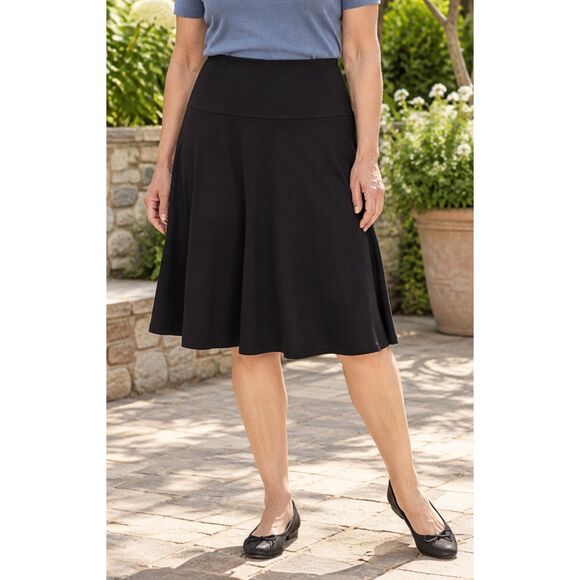 J. Jill Classic Black A-Line Skirt