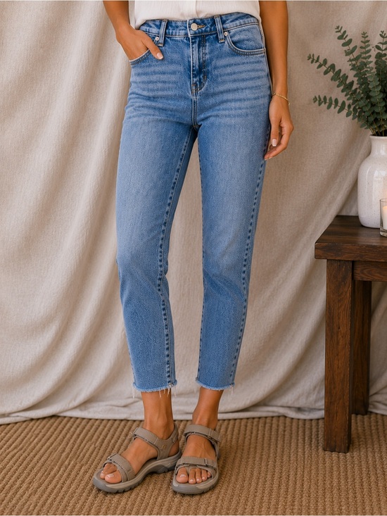 Banana Republic Cropped Light Blue High-Rise Jeans