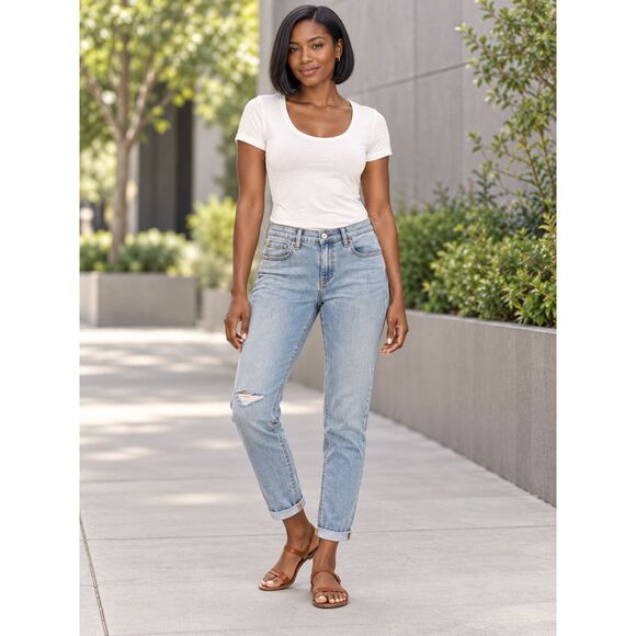 rag & bone "Dylan" Low-Rise Slim Boyfriend Jeans