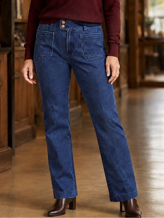 Coldwater Creek Deep Indigo Flare Jeans