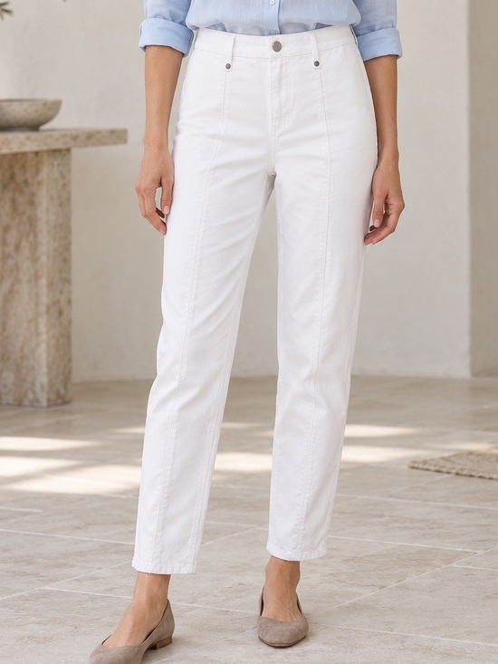 Sanctuary High-Rise Straight Jeans in White