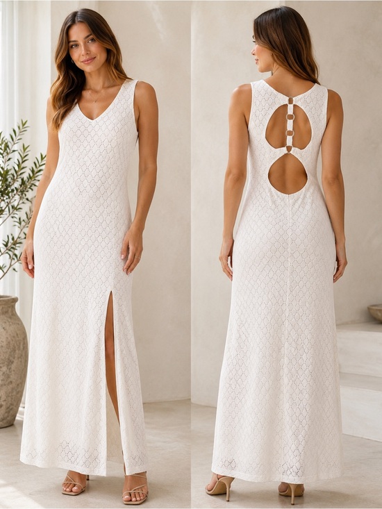 VENUS Off-White Patterned Maxi Dress