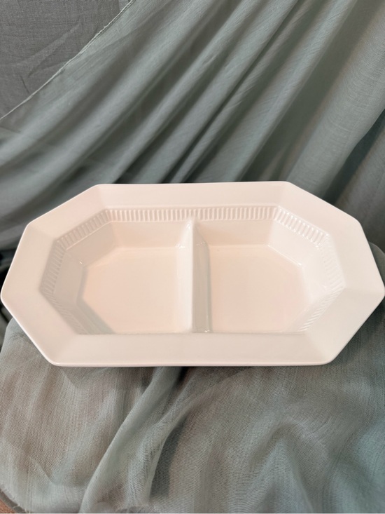 Nikko Ceramics White Octagonal Divided Serving Platter