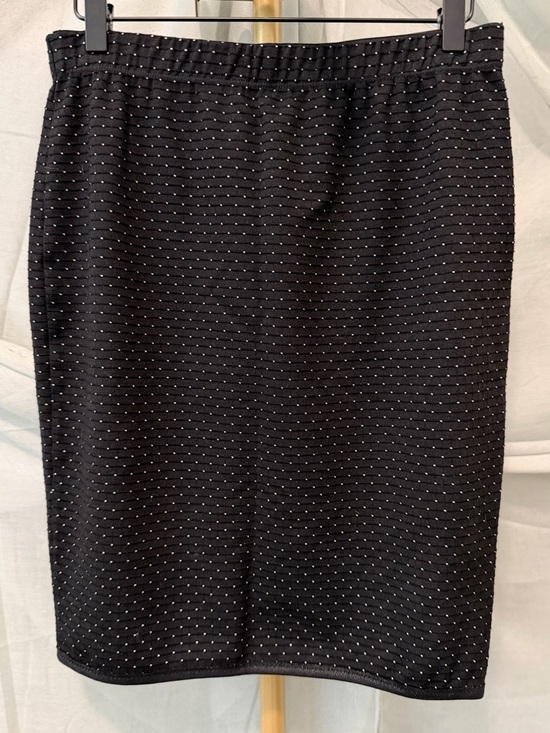Max Studio Black Textured Pencil Skirt
