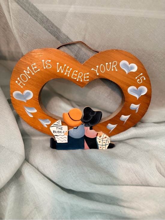 Heart-Shaped Wooden Home Decor Sign