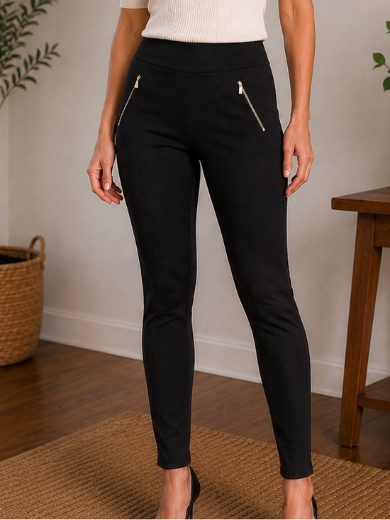 Calvin Klein Black Straight Leg Stretch Pants