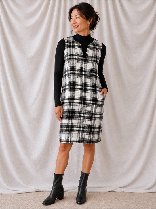 Michael Kors Black and White Plaid Jumper