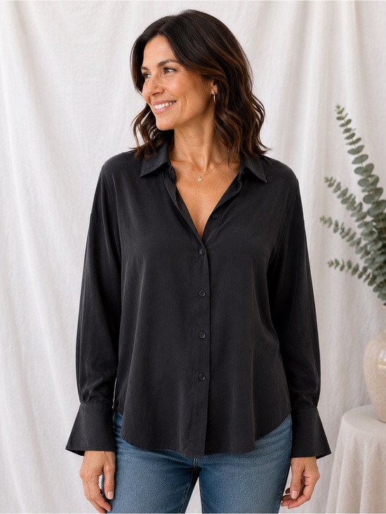 Chaser Black Button-Up Shirt