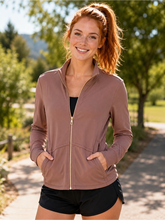 Jason Wu Taupe Zip-Front Cropped Jacket
