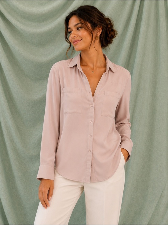 Express Blouse in Light Mauve