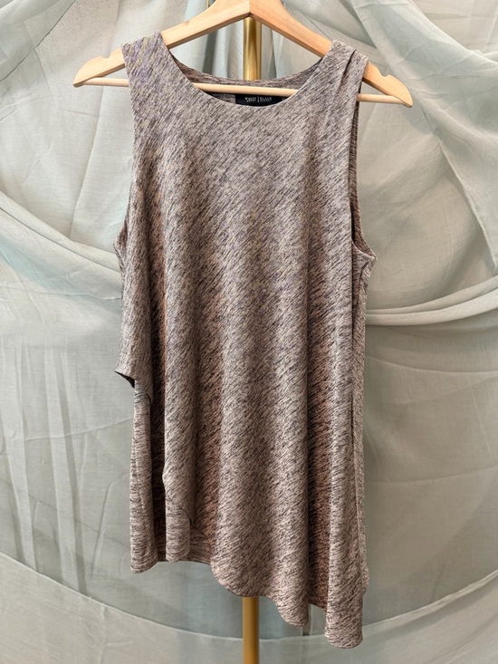 White House Black Market Taupe Heather Sleeveless  Blouse