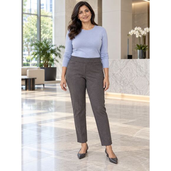 Liz Claiborne Dark Gray Straight Leg Dress Pants