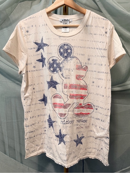 Disney Mickey Mouse Stars T-Shirt - Cream and Blue