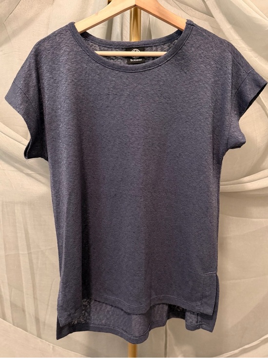 Bobeau Dark Blue Short Sleeve Top