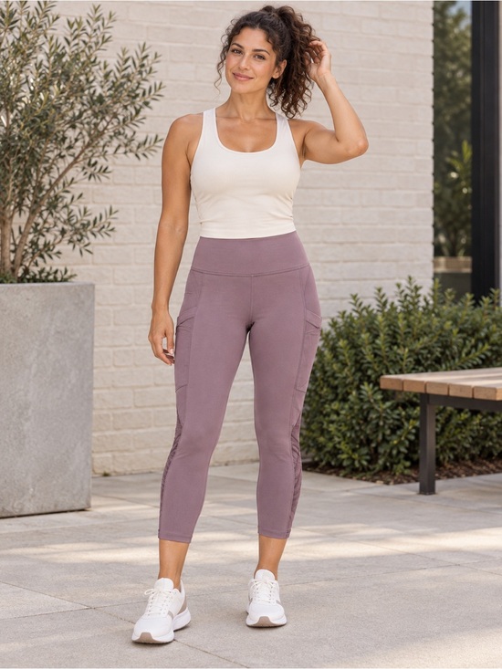 Fabletics Mauve Powerhold Leggings