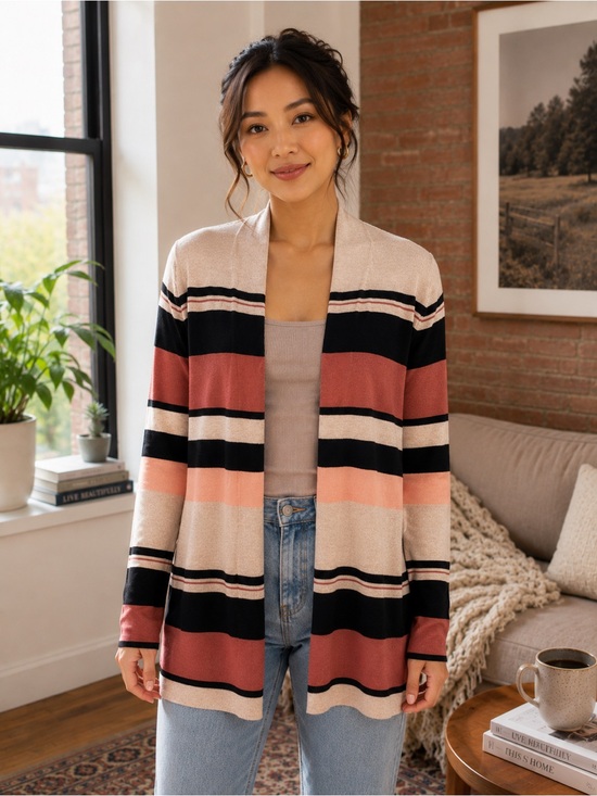 Chico's Multicolor Striped Cardigan
