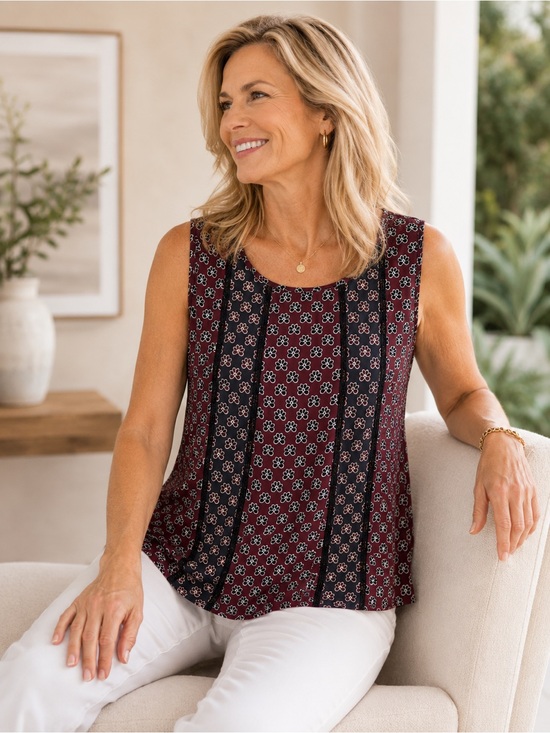 LOFT Burgundy and Navy Floral Dress