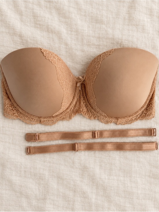 Victoria's Secret Tan Seamless Contour Bra with Removable Straps