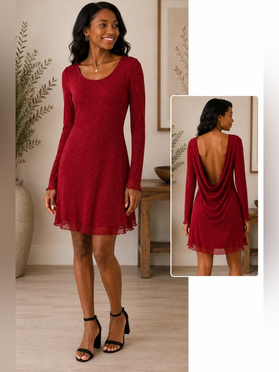 Princess Polly Red Sheath Dress with Bell Sleeves