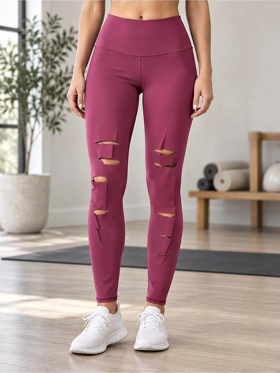 Alo Distressed Athletic Leggings in Pink Size XXS