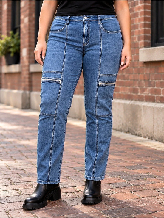 INC International Concepts Straight Leg Jeans Blue Size 14/32